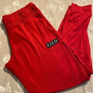 FLEO Red Joggers - Sz Large